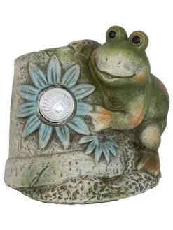 Figurka ogrodowa "Frog" ze wzorem - 12,5 x 11,5 x 10,5 cm