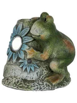 Figurka ogrodowa "Frog" ze wzorem - 12,5 x 11,5 x 10,5 cm