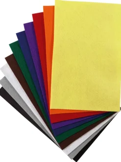Filc (10 szt.) "Basic" w różnych kolorach do rękodzieła - 30 x 20 cm