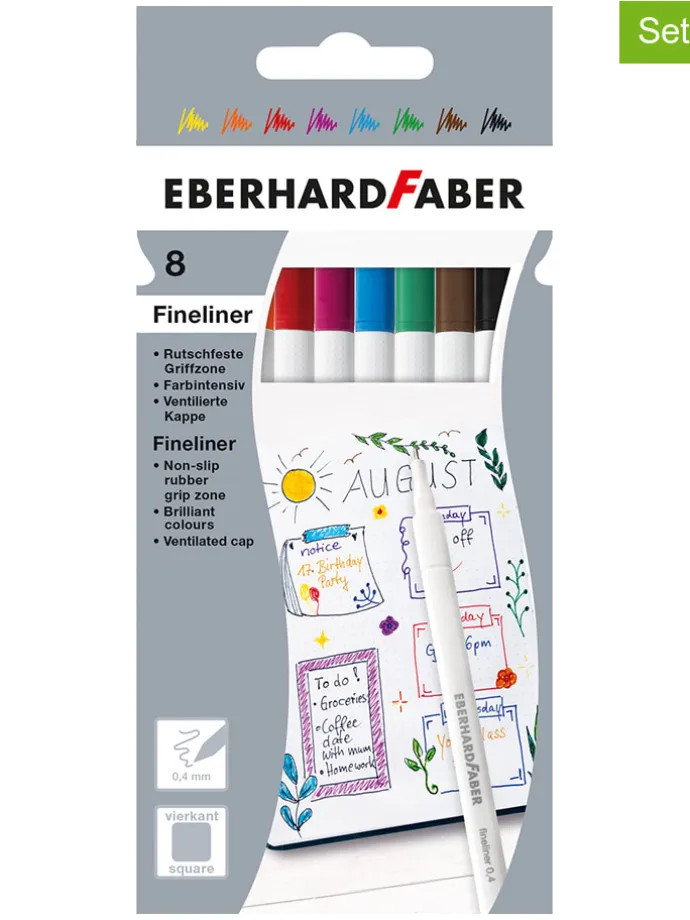 Flamastry (16 szt.) "Duo Fineliner"