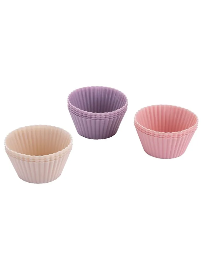 Foremki (12 szt.) w różnych kolorach do muffinek - wys. 5,7 x Ø 7 cm