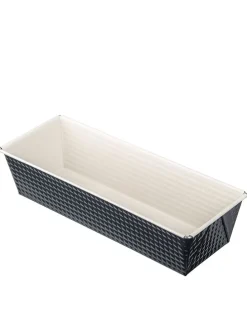 Forma "Crème Noir" w kolorze antracytowo-kremowym do ciasta - 30 x 11,5 cm