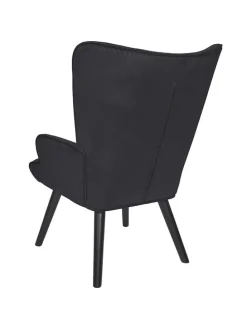 Fotel "Giulia" w kolorze czarnym - 68 x 96 x 75 cm