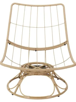 Fotel w kolorze kremowym - 74 x 88 x 96 cm