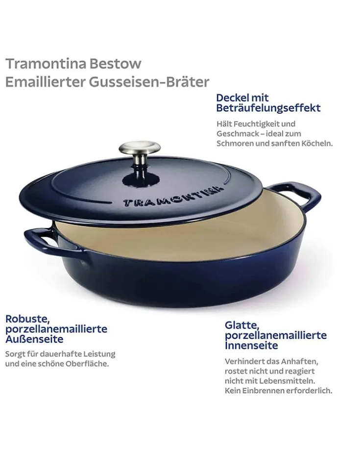 Garnek "Bestow" w kolorze niebieskim do duszenia - 3,8 l