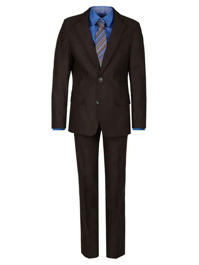 Garnitur - Slim fit - w kolorze brązowym