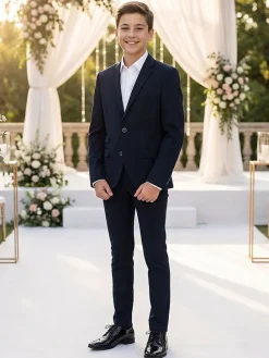 Garnitur - Slim fit - w kolorze granatowym