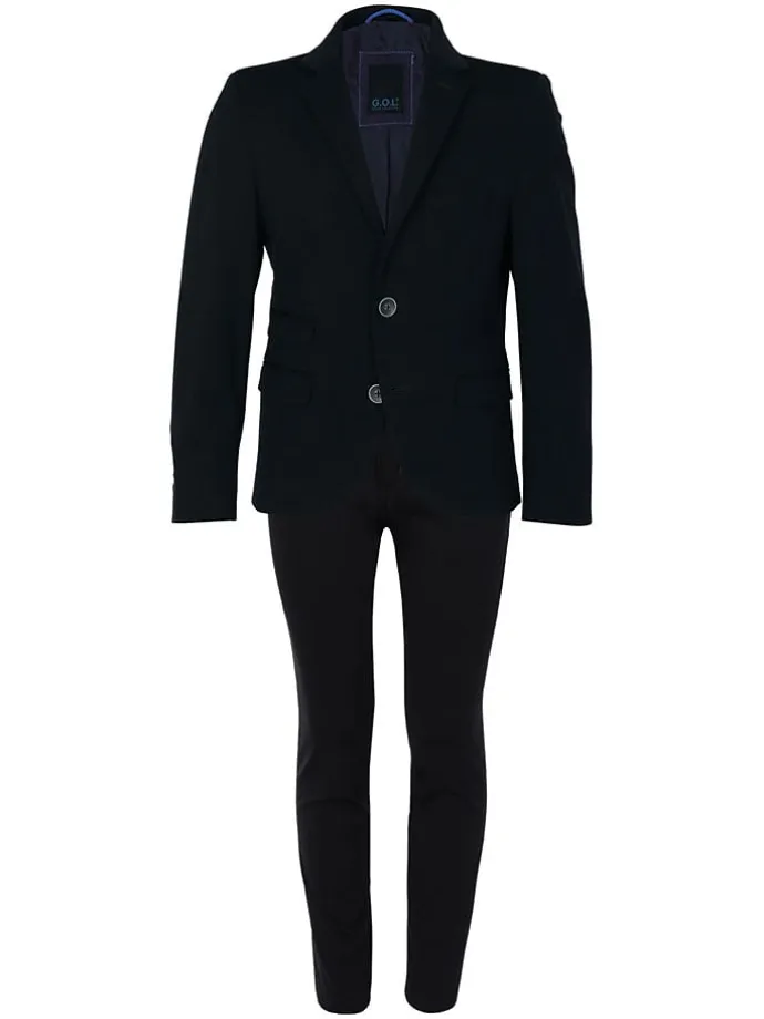 Garnitur - Slim fit - w kolorze granatowym
