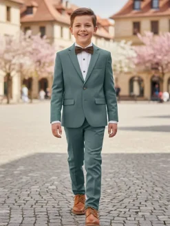 Garnitur - Slim fit - w kolorze zielonym