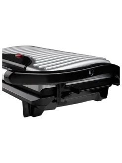Grill kontaktowy w kolorze srebrno-czarnym