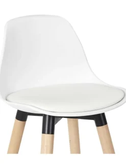 Hocker barowy w kolorze białym - 37 x 91 x 41 cm
