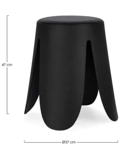 Hocker "Imogen" w kolorze czarnym - wys. 47 cm