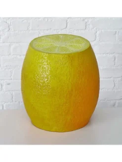 Hocker "Lemon" w kolorze żółtym - wys. 41,5 x Ø 39,5 cm