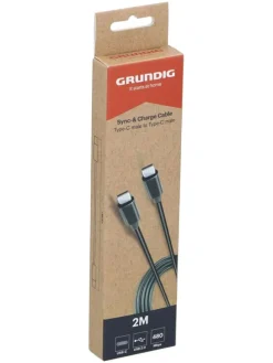Kabel USB-C do USB-C w kolorze czarnym - dł. 200 cm