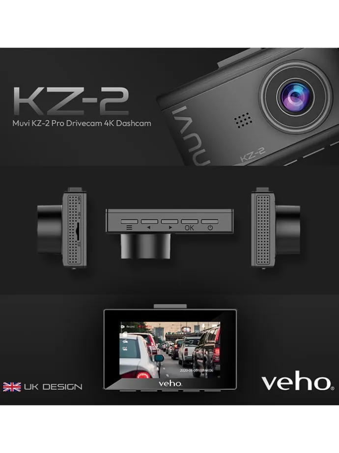 Kamera samochodowa "Muvi KZ-2 PRO" w kolorze szarym