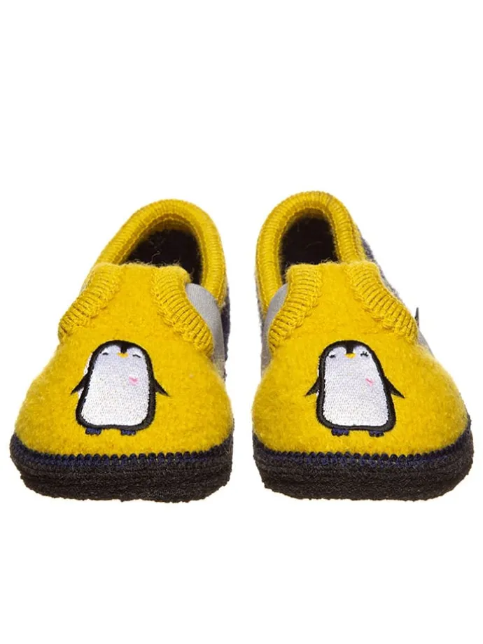 Kapcie "Bobby Pinguin" w kolorze żółtym