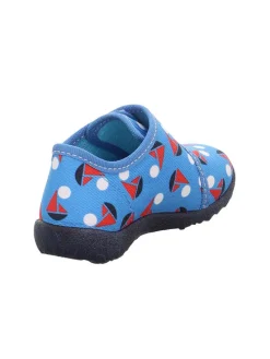 Kapcie "Spotty" w kolorze niebiesko-czerwono-białym