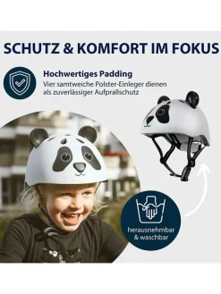 Kask rowerowy w kolorze czarno-białym