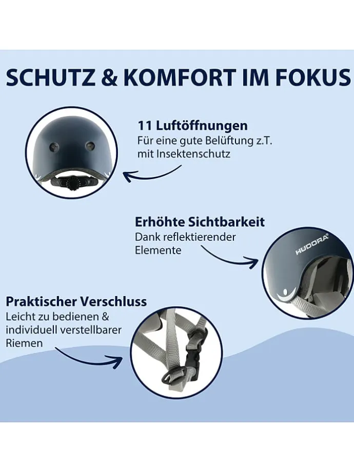 Kask rowerowy w kolorze granatowym - 4+
