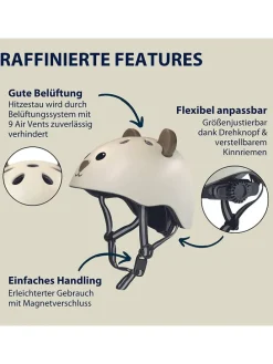 Kask rowerowy w kolorze kremowym
