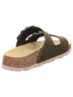 Klapki w kolorze khaki