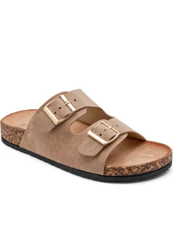 Klapki w kolorze khaki