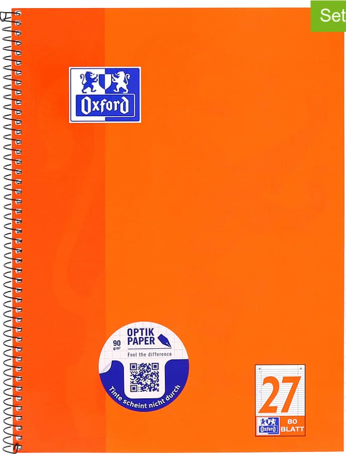 Kołozeszyty (5 szt.) w kolorze pomarańczowym - A4