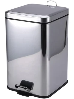 Kosz łazienkowy w kolorze srebrnym - 3 l