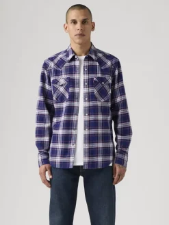 Koszula "Barstow Western" - Standard fit - w kolorze granatowym