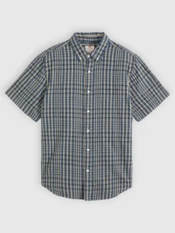Koszula - Relaxed fit - w kolorze niebiesko-beżowym