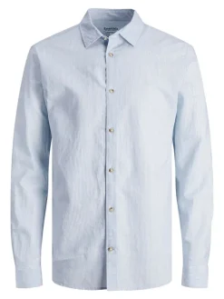 Koszula "Summer" - Slim fit - w kolorze błękitnym