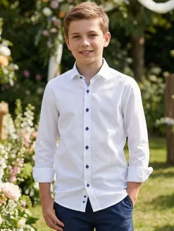Koszula - Super Slim fit - w kolorze białym