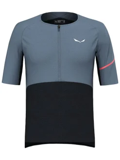 Koszulka kolarska "Vento Merino" w kolorze błękitno-czarnym