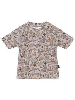 Koszulka kąpielowa w kolorze szaro-jasnoróżowym