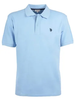 Koszulka polo w kolorze błękitnym
