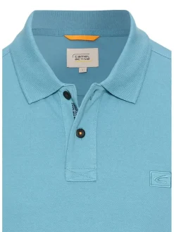Koszulka polo w kolorze błękitnym