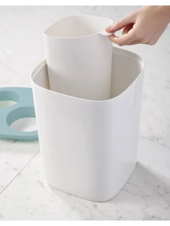 Kosz w kolorze niebiesko-białym do recyklingu - 8 l - 21 x 28 x 21 cm