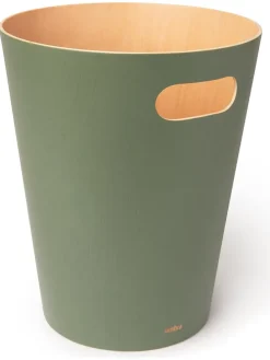 Kosz "Woodrow" w kolorze zielonym na papier - 7,5 l