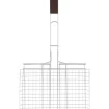 Koszyk grillowy w kolorze srebrnym - 25 x 32 cm