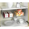 Koszyk w kolorze srebrnym na regał - 49 x 18 x 28 cm