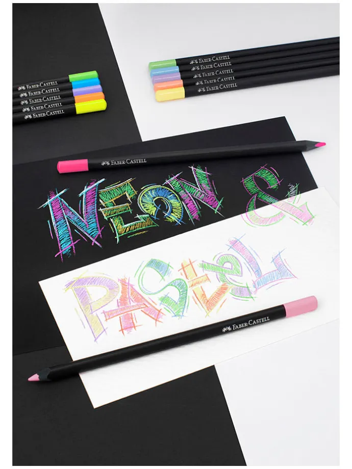 Kredki (24 szt.) "Black Edition - Neon + Pastell"