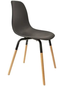 Krzesła (2 szt.) "Scandinave" w kolorze czarnym - 46 x 85 x 56 cm