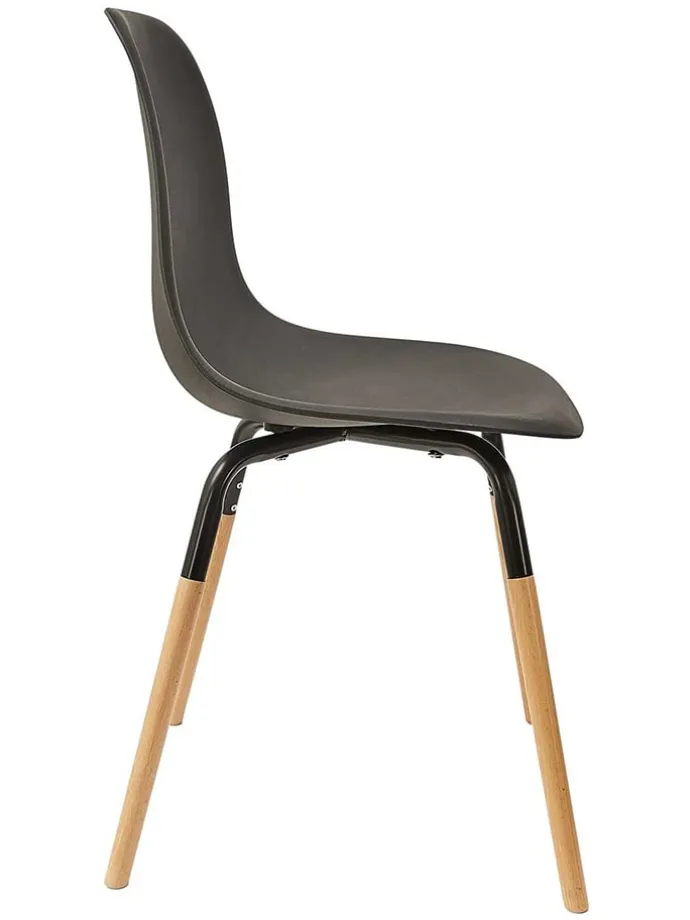 Krzesła (2 szt.) "Scandinave" w kolorze czarnym - 46 x 85 x 56 cm