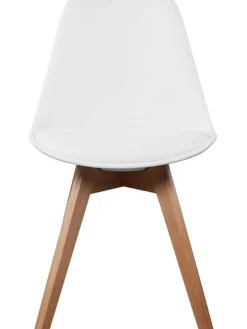 Krzesła (2 szt.) w kolorze białym - 58 x 81,5 x 49 cm
