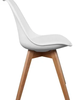Krzesła (2 szt.) w kolorze białym - 58 x 81,5 x 49 cm