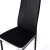 Krzesła (4 szt.) w kolorze czarno-białym do jadalni - 41,5 x 96 x 39 cm