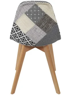 Krzesła (2 szt.) w kolorze szarym - 47 x 87 x 53 cm