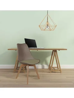 Krzesło "Scandinave" w kolorze szarobrązowym - 46 x 86,5 x 52 cm