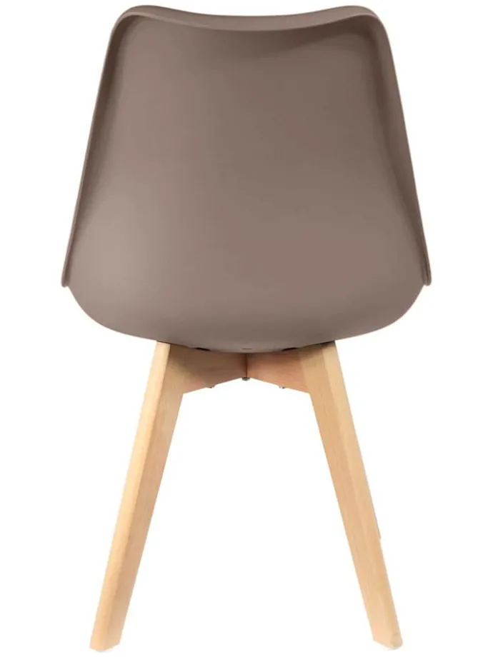 Krzesło "Scandinave" w kolorze szarobrązowym - 46 x 86,5 x 52 cm