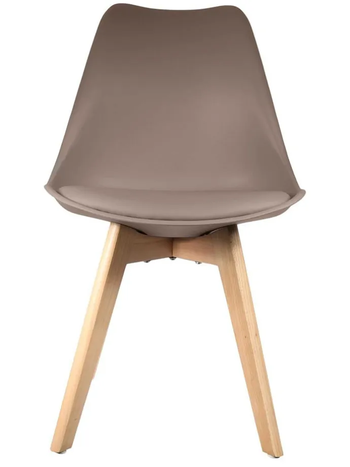 Krzesło "Scandinave" w kolorze szarobrązowym - 46 x 86,5 x 52 cm